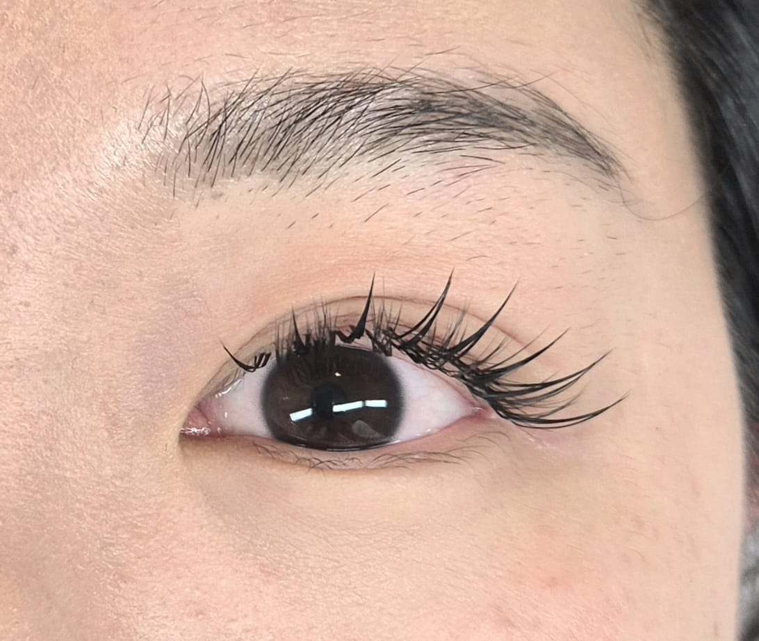 Client lash transformation result The Rich Brow