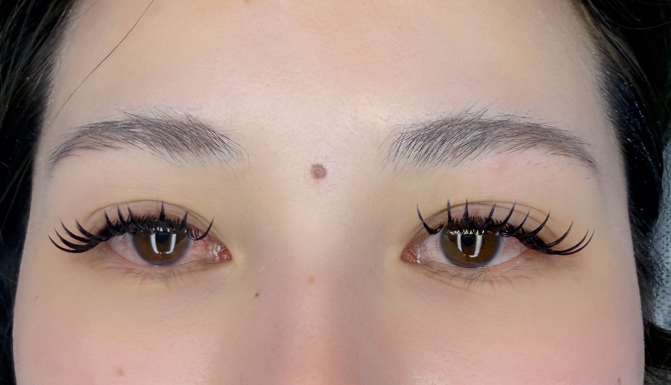 Client lash transformation result The Rich Brow