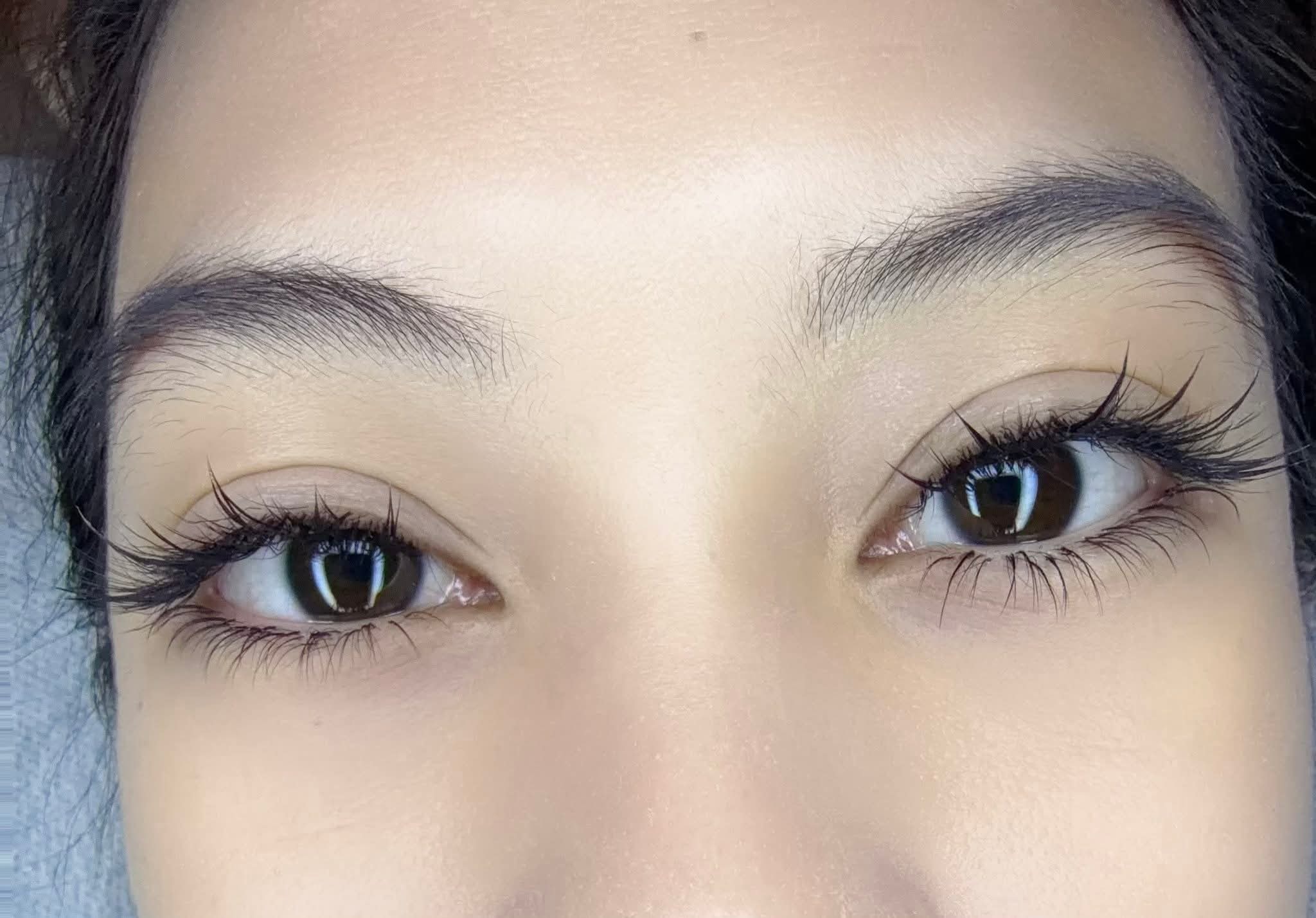 Client lash transformation result The Rich Brow